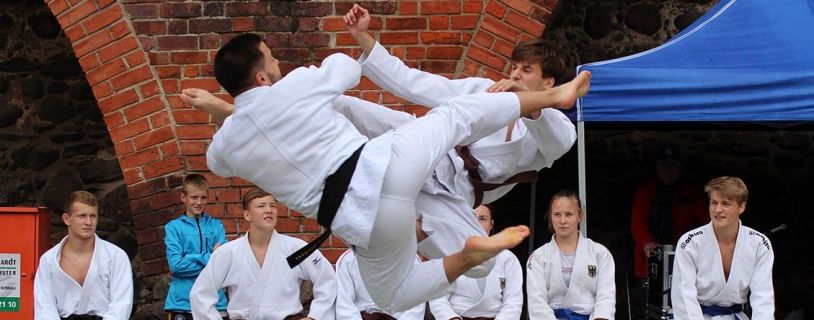 Moritz und Chris beim Showkampf